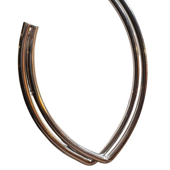 Silver Plated Hoop Earrings by And Now This - Picture 3 of 3